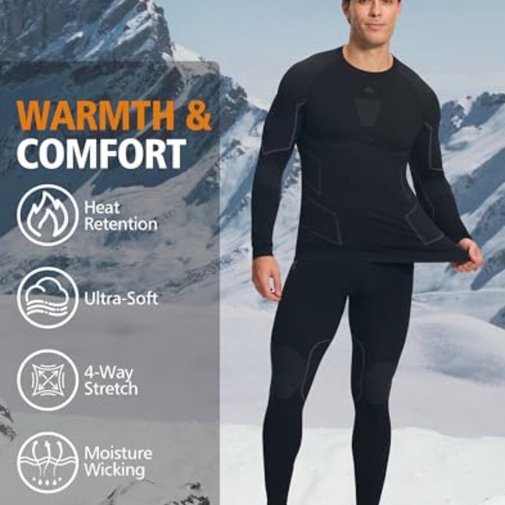 Men's Thermal Base Layer Set Quick Drying Warm Co… - image 5